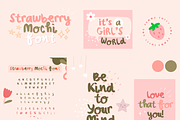 Strawberry Mochi Font, a Script Font by Little Paperies (Thumbnail 1 of 4)