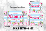 Flower Stripes Table Setting Set, a Templates & Theme by DickyJiang Illustrations (Thumbnail 3 of 3)