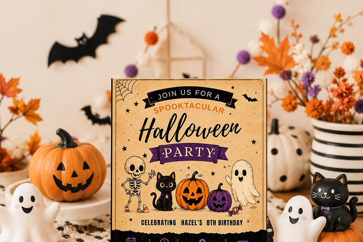 Spooky Halloween Birthday Invitation, an Invitation Template by Arslan (Photo 3 of 5)