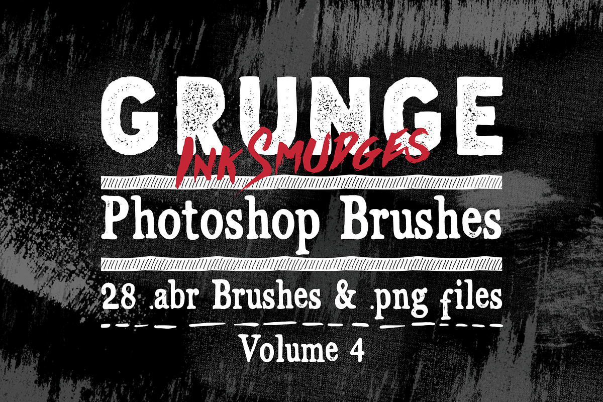 Grunge Ink Photoshop Brushes V4 preview 5
