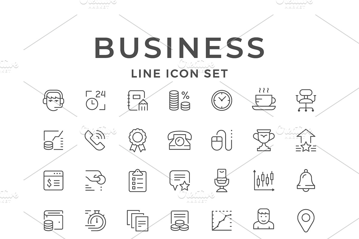 Set line icons of business, an Outline Icon by motorama (Photo 1 of 2)