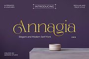 Annagia - Modern Elegant Luxury, a Serif Font by Qweera Studio (Thumbnail 1 of 12)