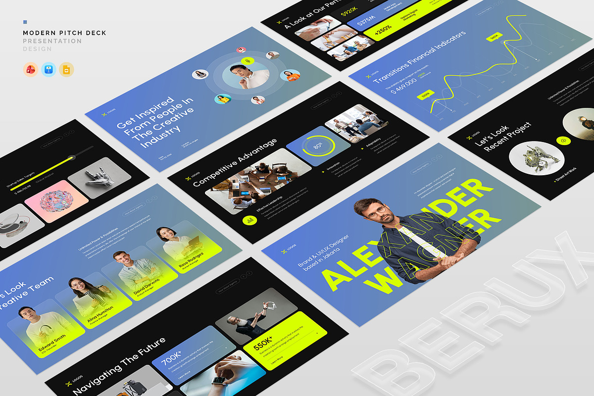 Berux Presentation Template Design, a Presentation Template by Rocketstill (Photo 1 of 7)