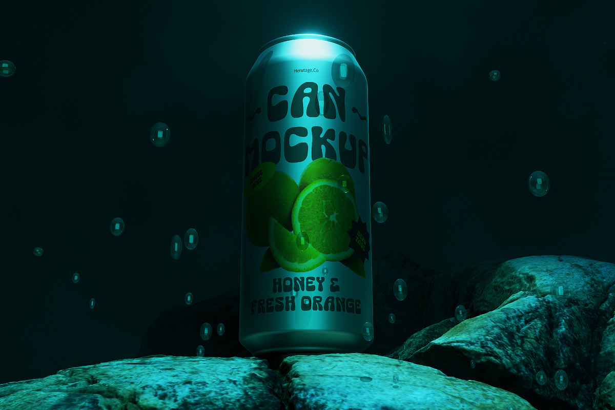 Aluminium Soda Can Mockup, an Advertising Mockup by herutage (Photo 4 of 4)