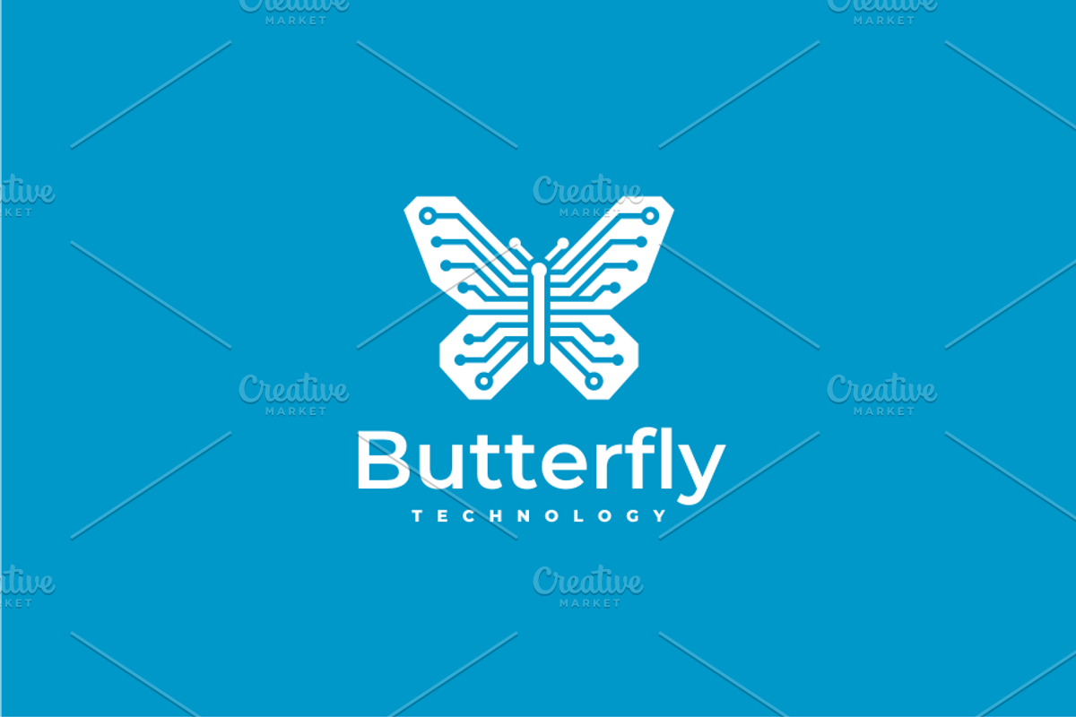 Butterfly Technology Logo, a Branding & Logo Template by yopie (Photo 2 of 3)