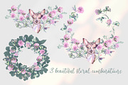 Deers and clover. Set of watercolor, a Decorative Illustration by Shabbypie (Thumbnail 8 of 11)