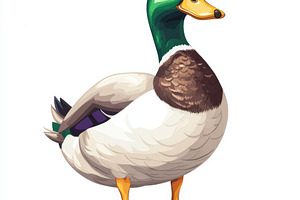 Male Mallard Duck illustration vibra, an Animal Photo by Pixeness Studio