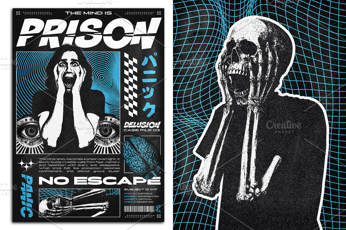 Brutalist Anomalies Poster Set, a Poster Template by Black Cat Studio (Photo 6 of 11)