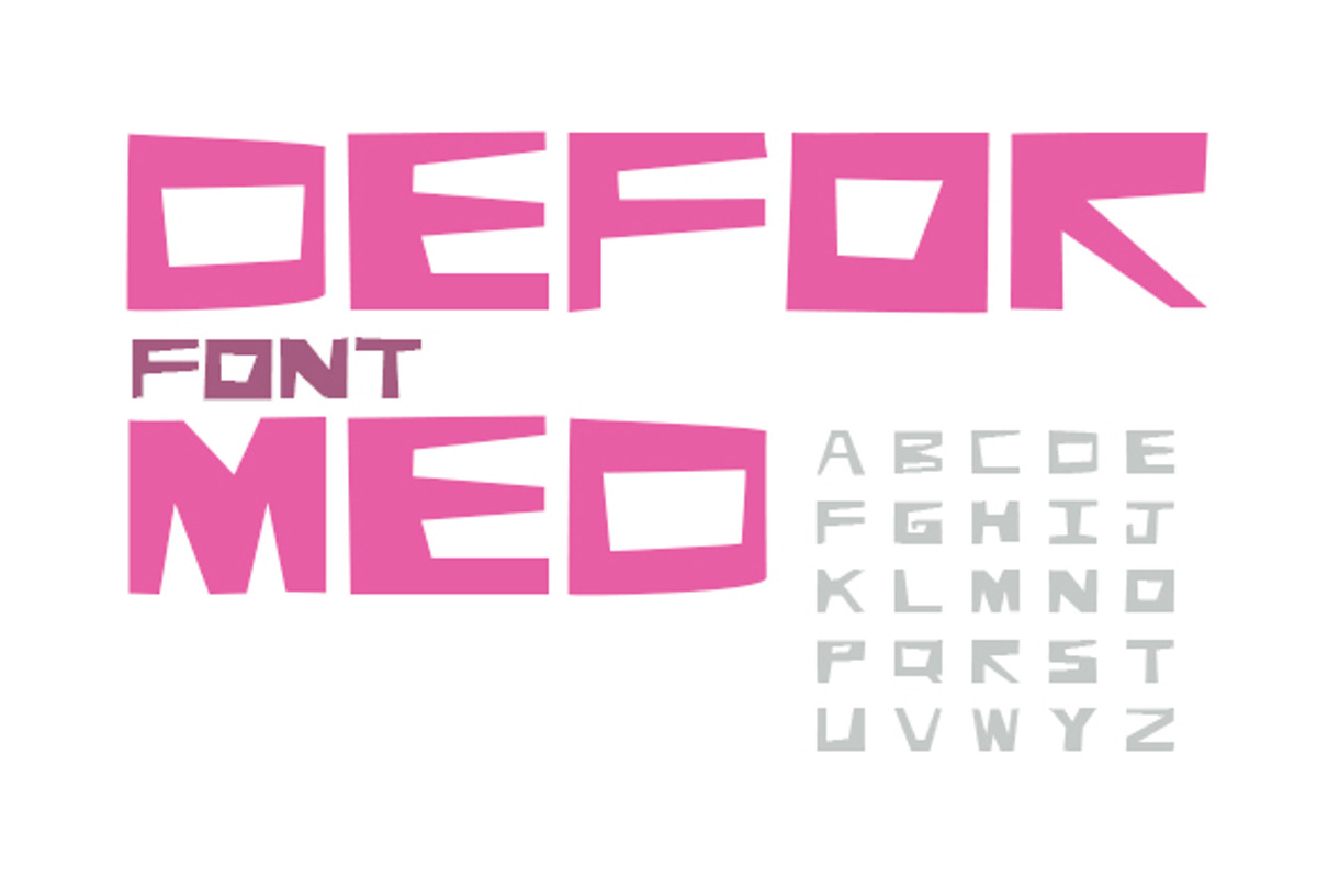 Deformed Abstract Font-4Compositions preview 4