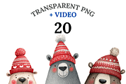 20 Valentine Bear Clipart, an Animal Illustration by Pati Charm Studio (Thumbnail 1 of 8)