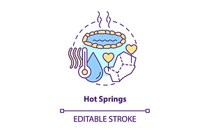 Hot springs concept icon, an Icon by IMG Visuals