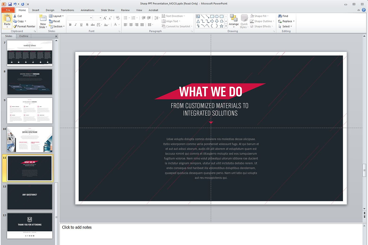 Sharp Modern Brochure and PowerPoint, a Brochure Template by Shop Mockpro (Photo 11 of 11)