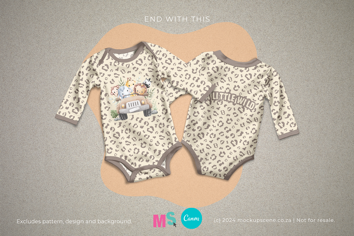 Baby One Piece Canva Smart Mockup, an Apparel Mockup by Mockup Scene (Photo 14 of 16)