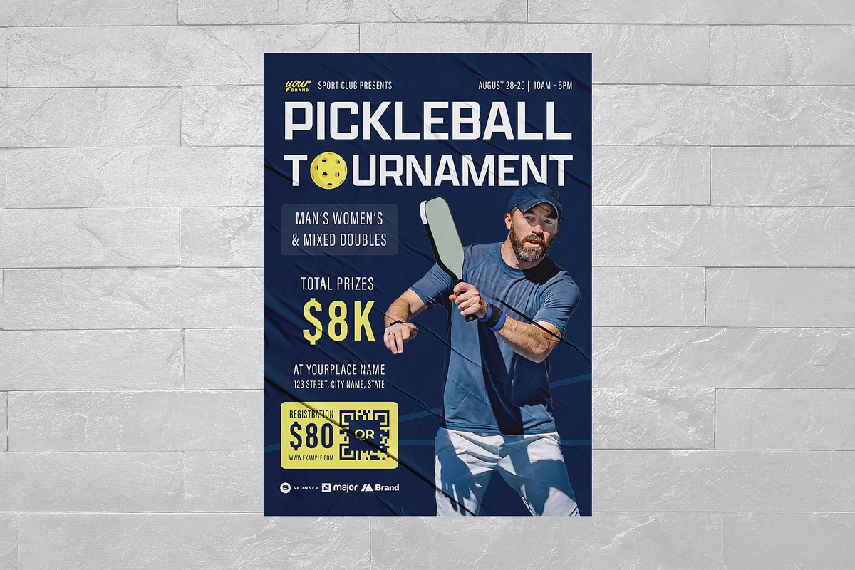 Pickleball Flyer Template, a Flyer Template by BrandPacks (Photo 4 of 6)