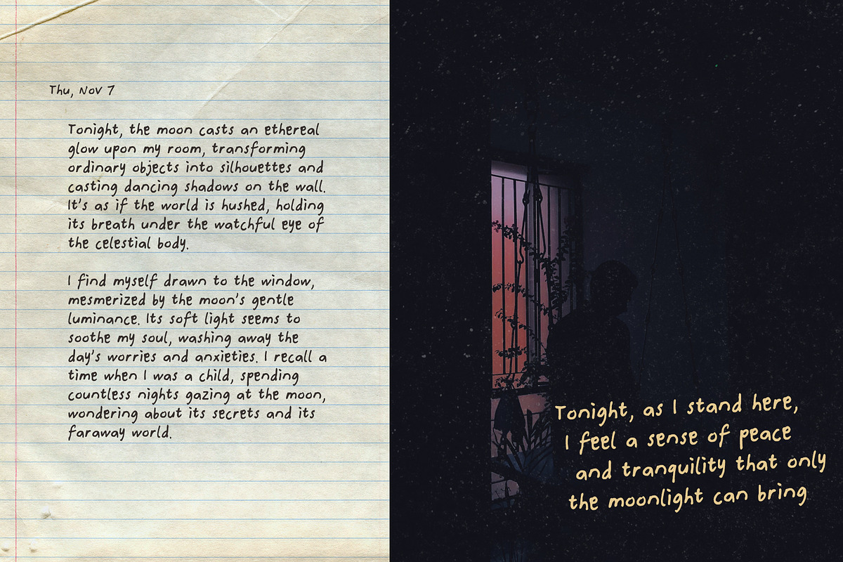 Lampu Rembulan Handwritten Font, a Handwritten Font by Perplexitics (Photo 7 of 10)