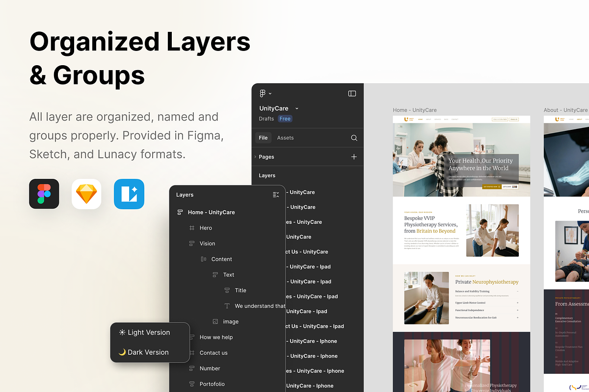 UnityCare - Multipurpose Healthcare, a Landing Page Template by Agensip Design Agency (Photo 6 of 10)