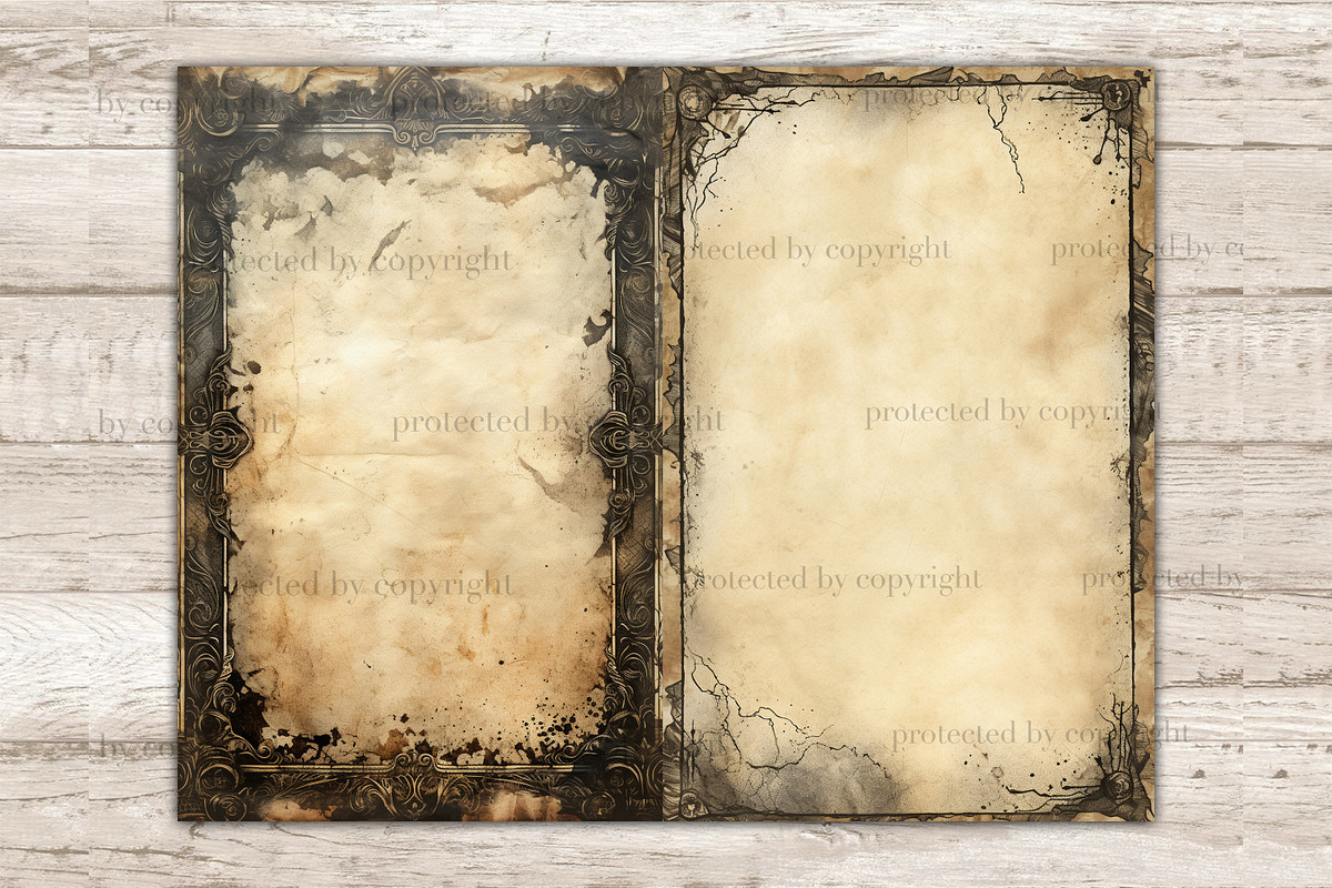 Gothic Frame Junk Journal Pages, a Decorative Illustration by GlamArtZhanna (Photo 5 of 10)