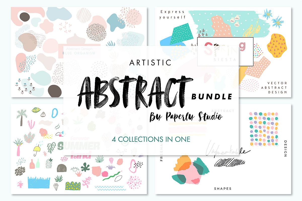 Artistic Abstract Bundle - 4 in 1, a Pattern Graphic by Paperly Studio (Photo 11 of 11)