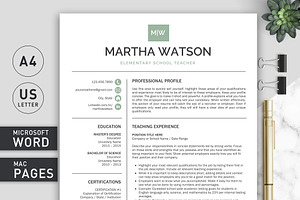 Resume Template / Teacher CV