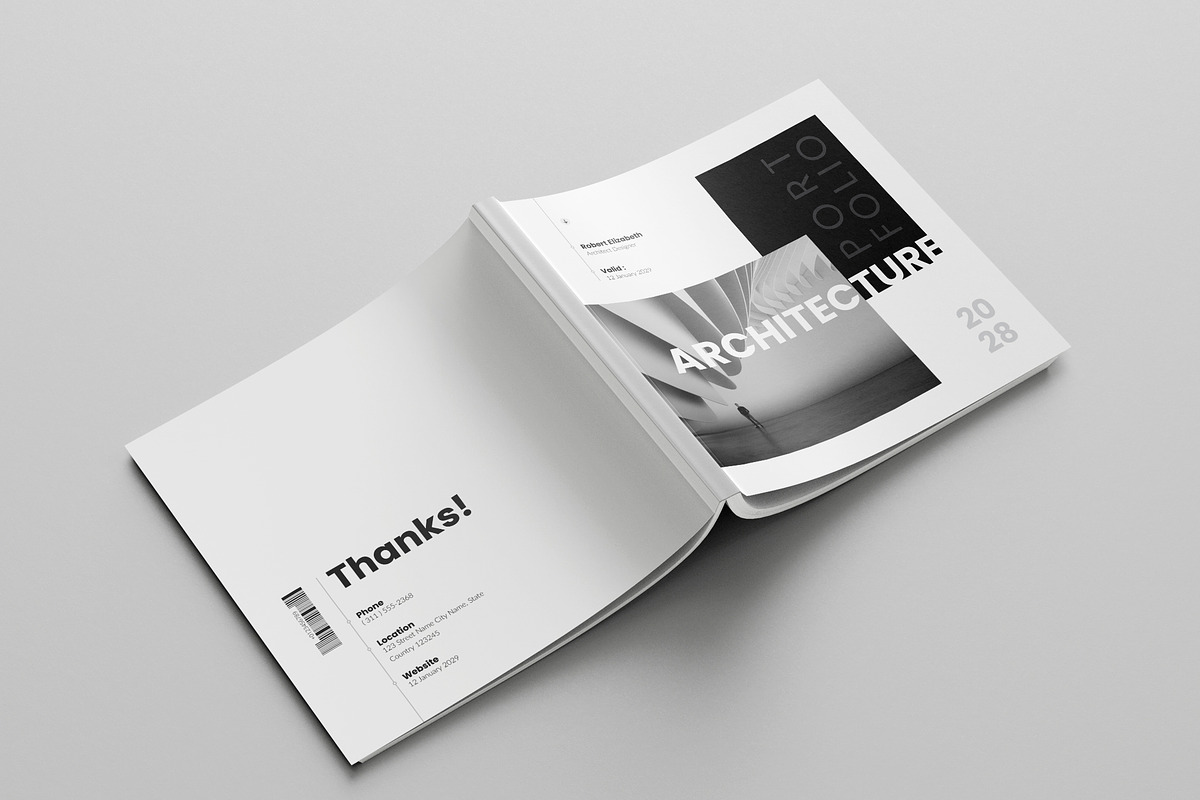 Square Architecture Portfolio Design, a Brochure Template by Spark_Creative (Photo 10 of 14)