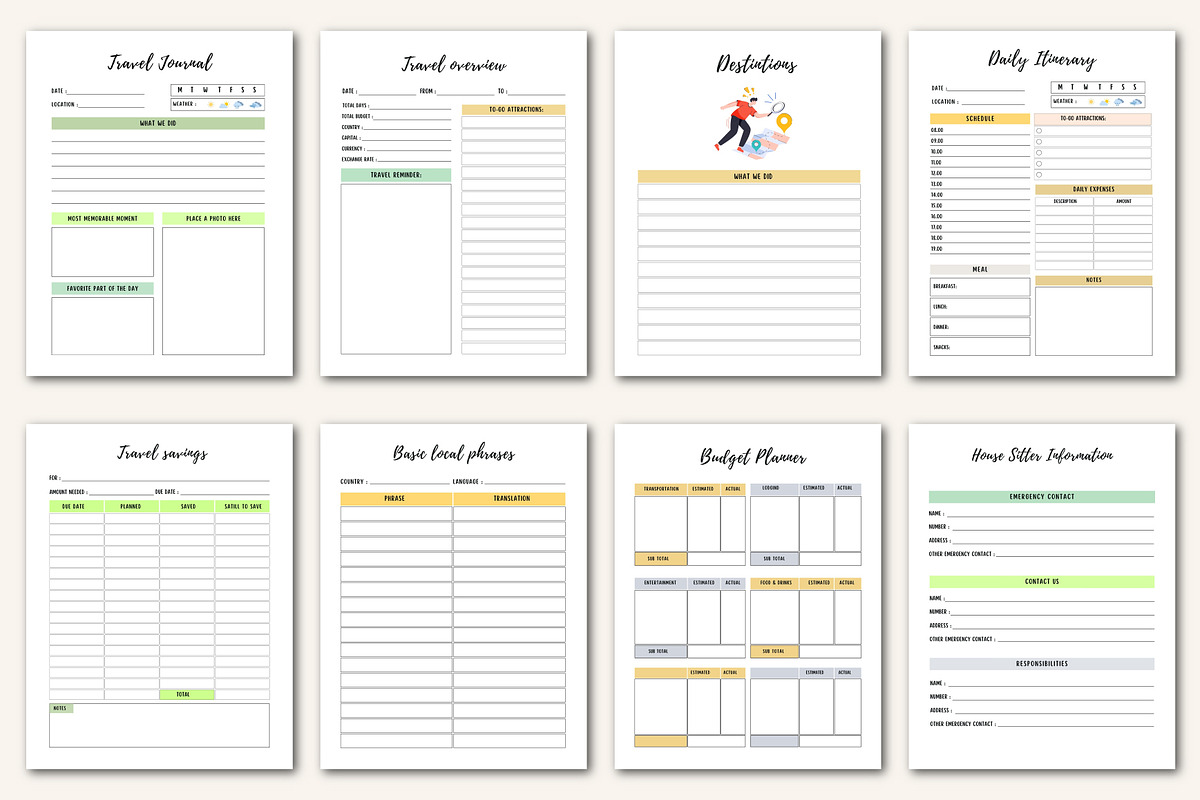 My Travel Journal, a Stationery Template by Designmela01 (Photo 9 of 10)