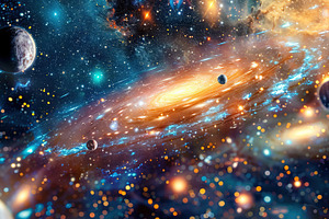 Vivid Spiral Galaxy In Deep Space, a Nature Photo by Ales Munt