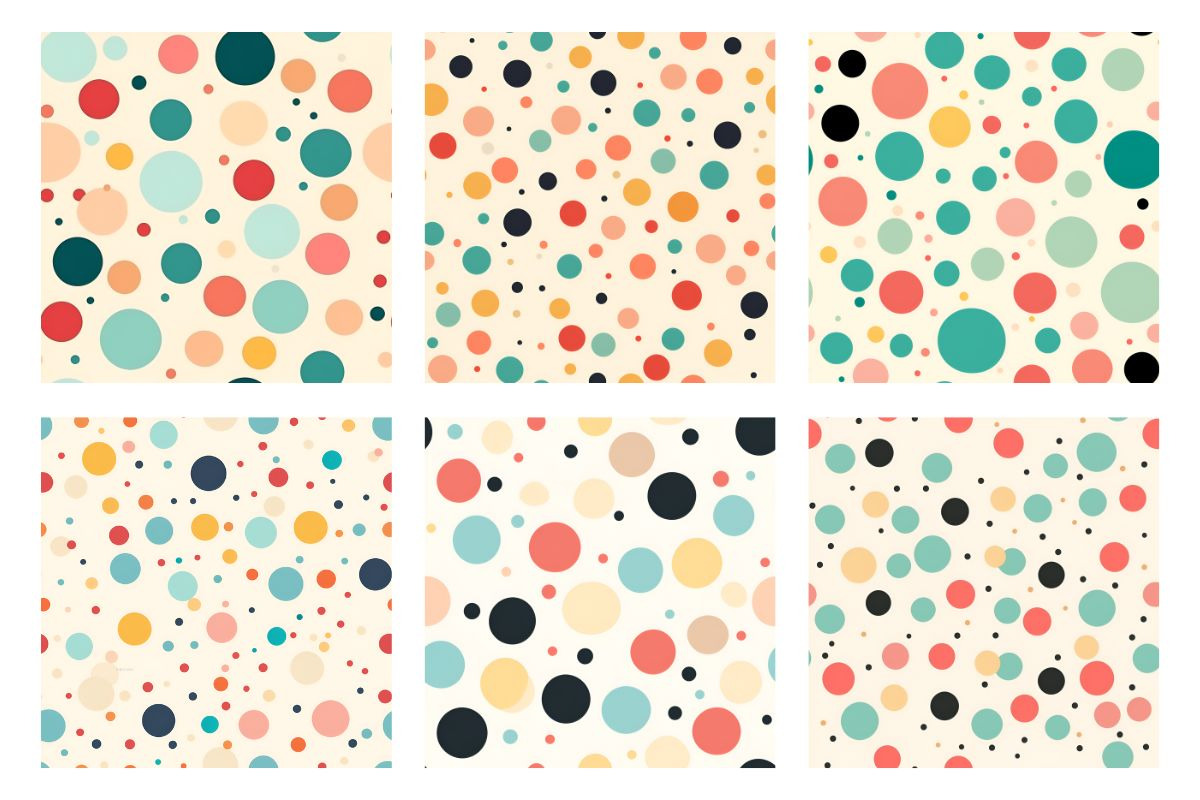 Retro Polka Dots Pattern Digital, a Pattern Graphic by Gloria Designed It (Photo 3 of 4)