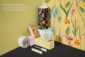 Vintage Floral Pattern And Elements