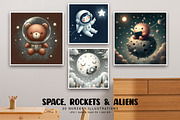 Space, Rockets and Aliens, a Decorative Illustration by Digital Art Creations (Thumbnail 6 of 7)