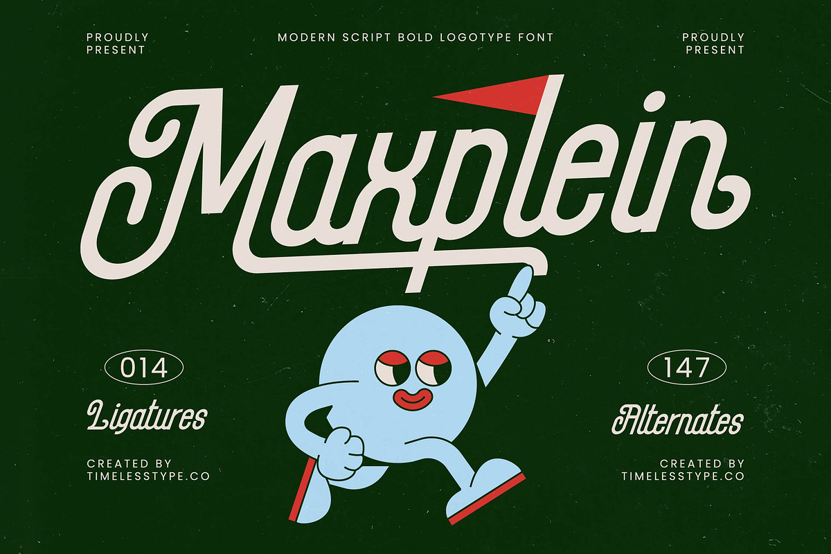 Maxplein Modern Script Bold Logotype, a Script Font by timelesstype.co (Photo 1 of 20)