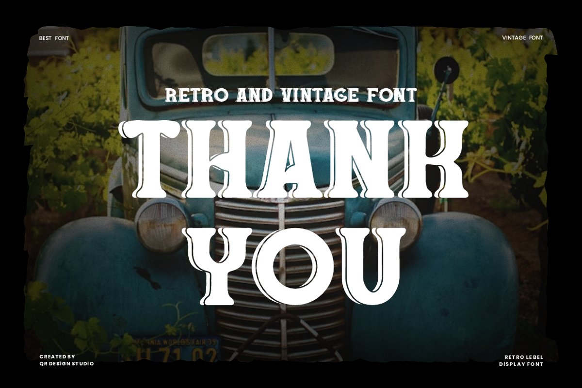 Classic Geqaso - Retro Slab Font, a Slab Serif Font by QR Design Studio (Photo 6 of 6)