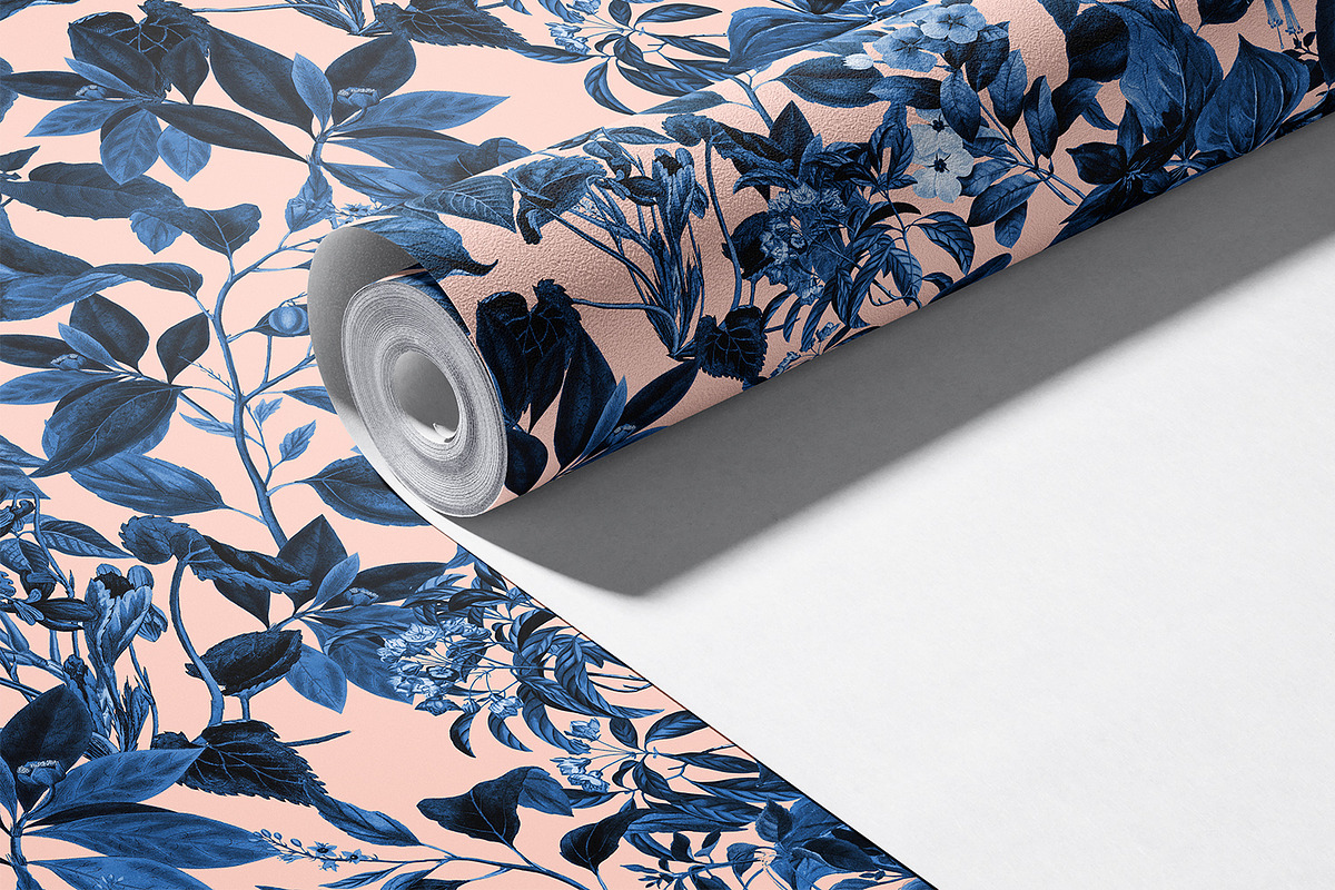 Blue Botanical, a Wallpaper Graphic by MalyskaStudio (Photo 5 of 9)