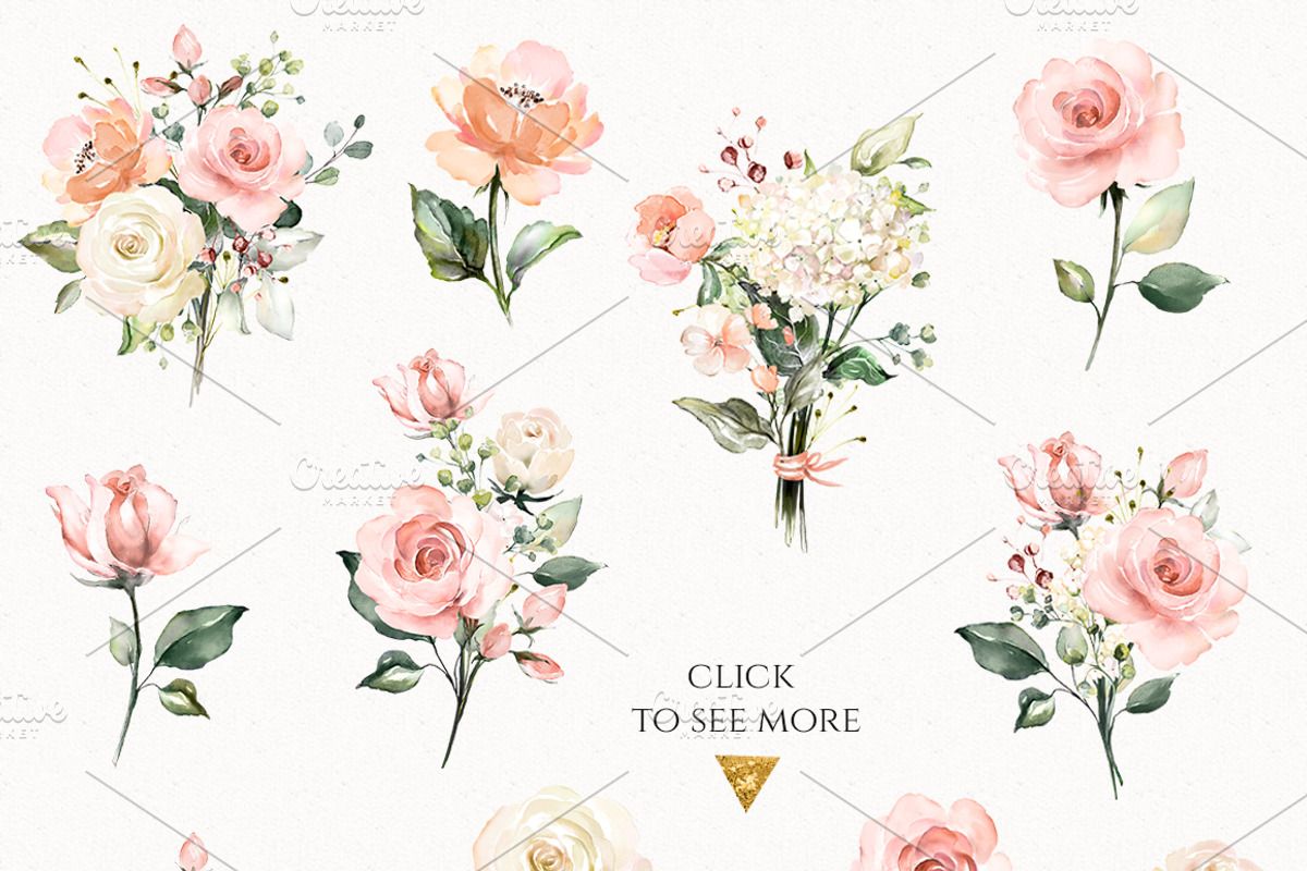 Sunny watercolor floral collection, a Decorative Illustration by Lisima (Photo 3 of 14)