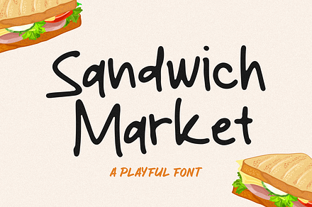 Sandwich Market, a Handwritten Font by Forberas Club