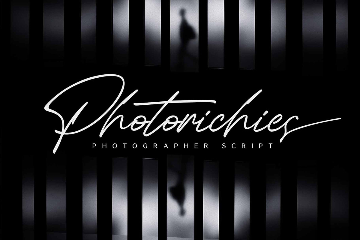 Photoricies - Photographer Script, a Script Font by Almarkhatype (Photo 1 of 14)