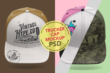 Trucker Cap Mockup – Front View