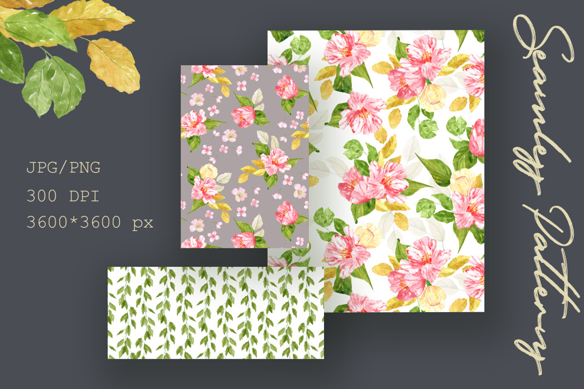 Bright Spring Pattern Collection, a Pattern Graphic by OlgaSerbun (Photo 2 of 5)