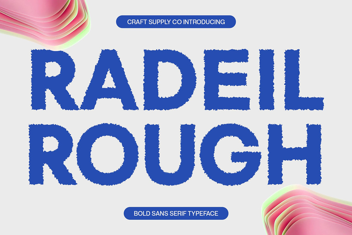 Radeil Rough, a Sans Serif Font by Craft Supply Co. (Photo 1 of 8)