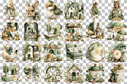 Watercolor Cottage Clipart, an Illustration by DreamCafeArt (Thumbnail 3 of 6)