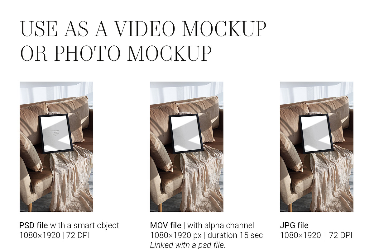 Video Photo Frame Mockup 3x4 Reel ao, an Advertising Mockup by PawMockups (Photo 6 of 11)