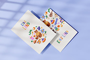Cute kids toys set + backgrounds, an Object Illustration by PaperTrident (Thumbnail 9 of 12)