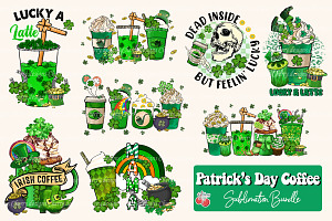 Patrick's Day Coffee Bundle 8 PNG