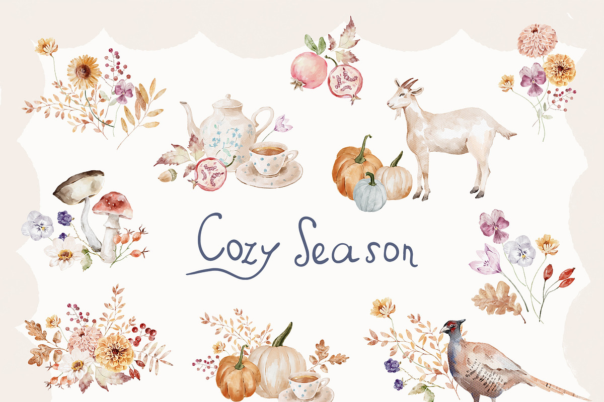 Cozy Season Watercolor Set, an Object Graphic by Watercolor_Ma (Photo 3 of 8)