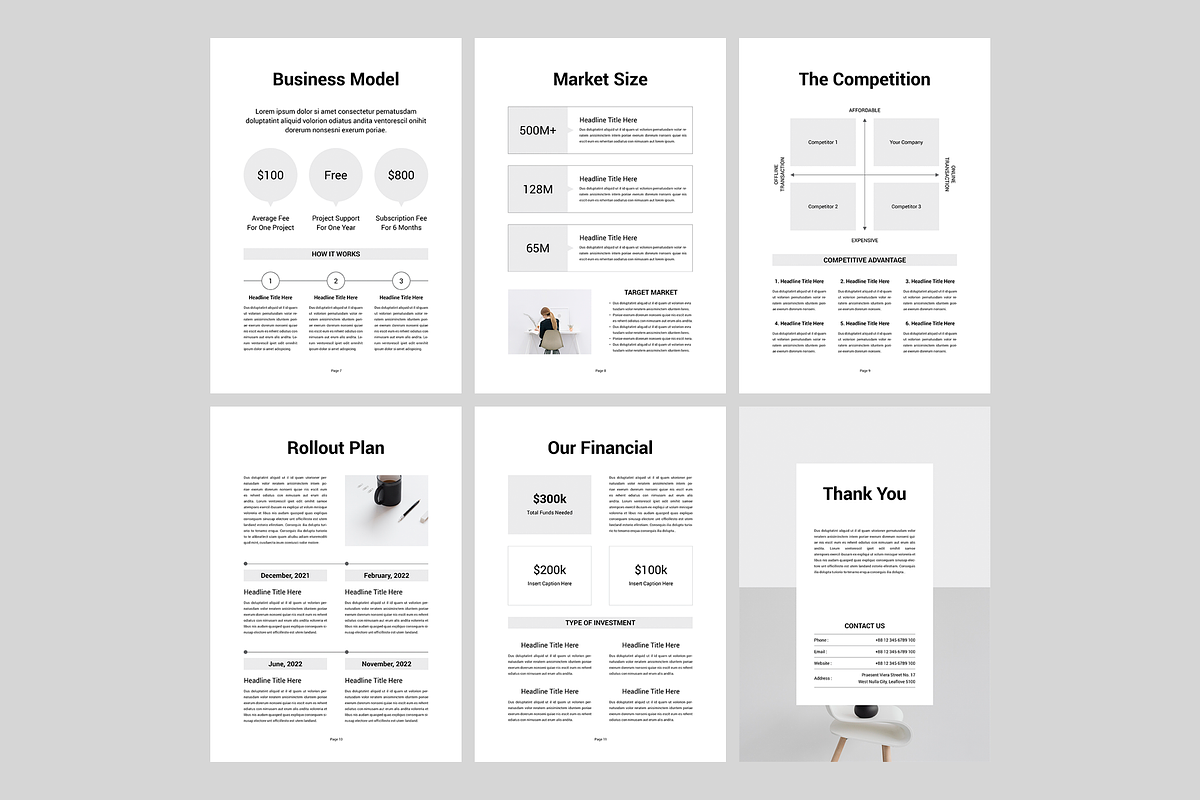 Pitch Deck | MS Word & Indesign, a Marketing Template by Leaflove (Photo 3 of 10)