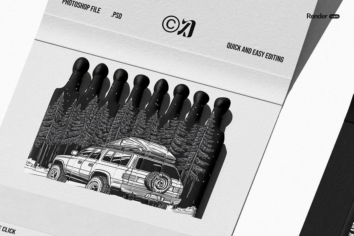 Matches Mockup Set, a Packaging Mockup by Renderteam (Photo 10 of 12)