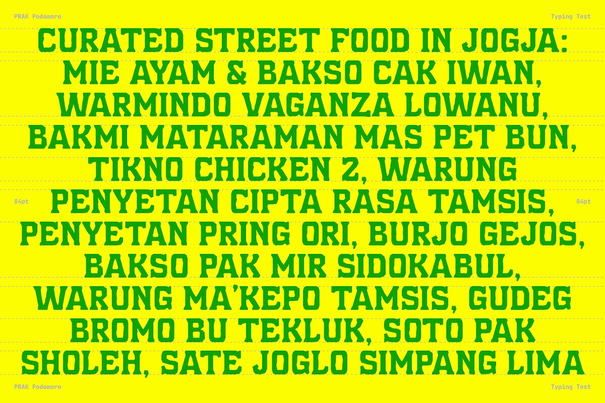 PRAK Podomoro Hand-Cut Display Font, a Serif Font by Healltica.std (Photo 14 of 21)