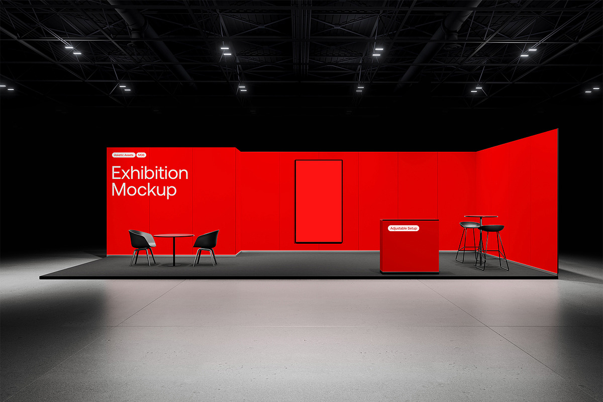 Large Modular Exhibition Mockup M06, an Advertising Mockup by Asketic (Photo 1 of 9)
