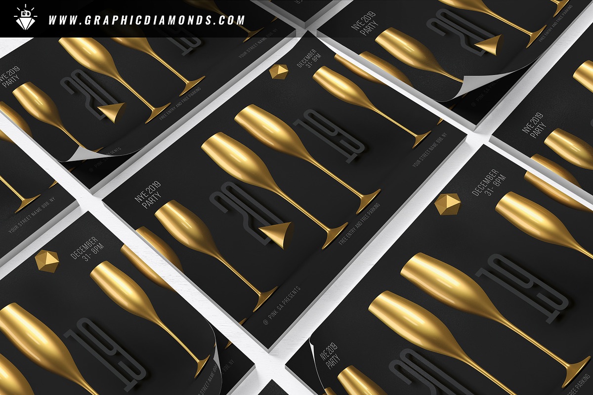 New Year Flyer, a Flyer Template by GraphicDiamonds (Photo 4 of 5)