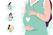 Happy pregnancy and motherhood, a Decorative Illustration by My May Art (Thumbnail 3 of 18)