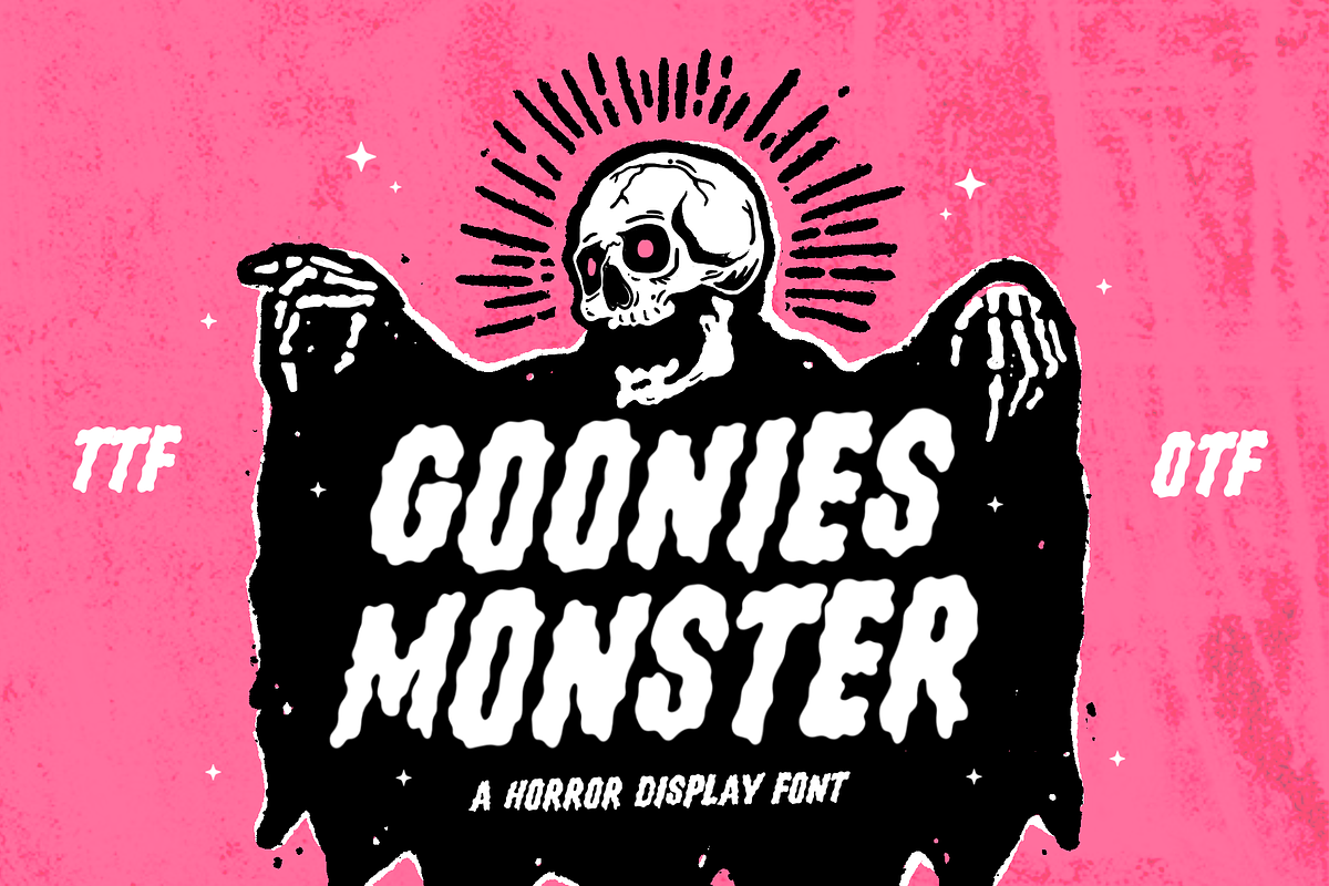Goonies Monster Font - Scary Font, a Handwritten Font by ariodsgn (Photo 1 of 7)